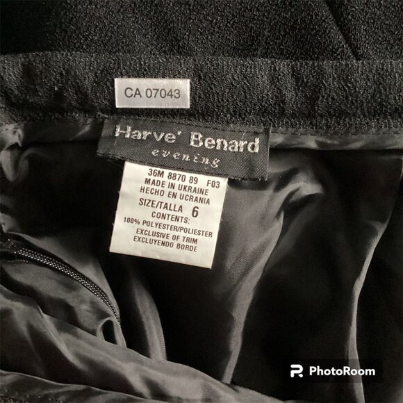 Vintage Harvè Benard Skirt - Black - Size 6 - Picture 6 of 7
